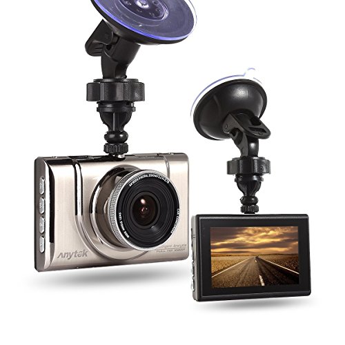Anytek Car Dash Cam Full HD 1080P 170 Wide Angle Dashboard Camera, 3.0'' Screen Car DVR Vehicle Dash Camera with G-Sensor, Night Vision, WDR, Loop Recording