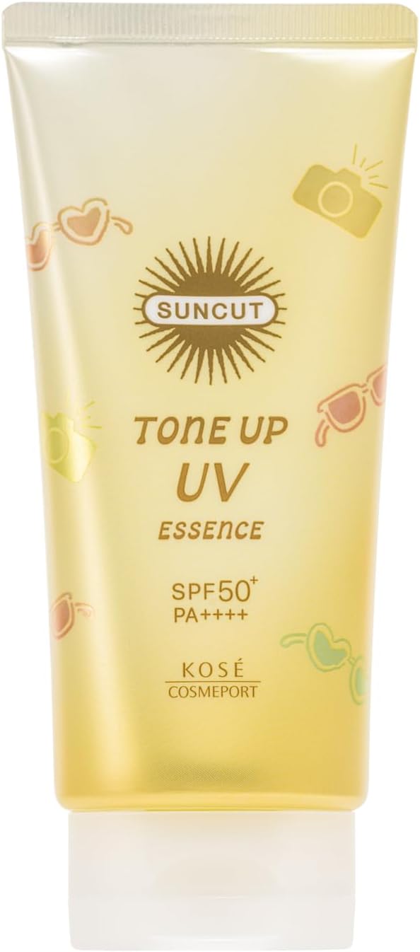 Kose SUNCUT Tone Up UV Essence Lemon Yellow 80g SPF50+ PA++++ Sunscreen