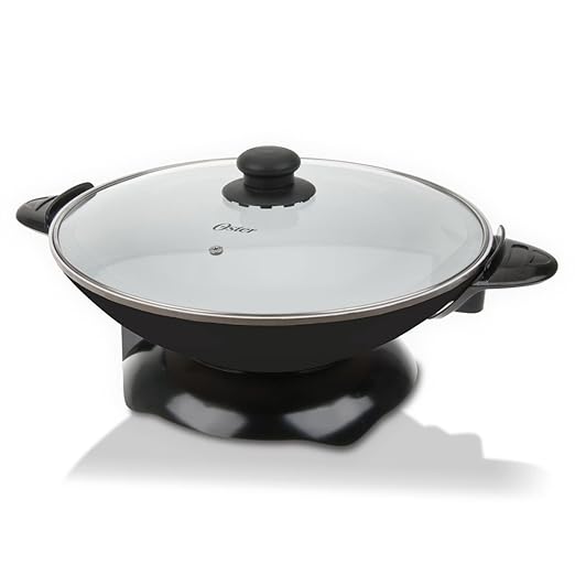 Sunbeam Oster DuraCeramic Electric Wok, Black and Silver Amazon.ca