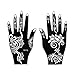 DIVAWOO 12 Sheet Henna Tattoo Stencils, Hand Temporary Tattoo Stickers, Indian Arabian Self Adhesive Tattoo Temples