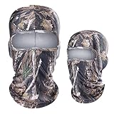 JIUSY 2 Pack - Excellent Elastic Breathable Camouflage Balaclava Helmet Liner Face Mask Protection for Outdoor Sports