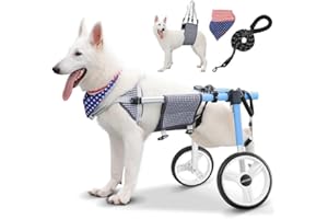 Lokshun Large Dog Wheelchair for Back Legs with Multi-Function Pet Lift, Wheelchair for Dogs Thickened, Adjustable Back Leg Dog Wheel Chair, Dog Carts with Wheels for Disabled Hind Legs