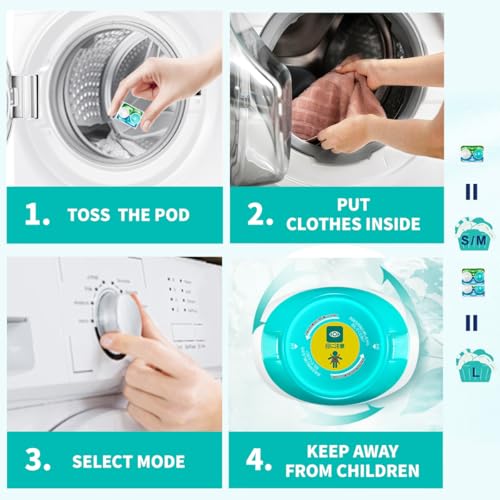 Centralin KA 4 in 1 PODS, 99.9% Anti-Bacterial Laundry Detergent, 48 Capsules, German Formulated Laundry Pods, Washing Liquid Capsules, Original Scent