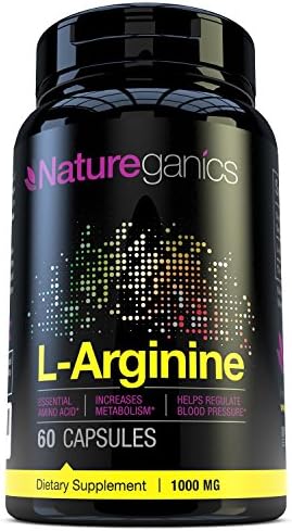 Natureganics L-Arginine 1000mg Premium Amino Acid Formula, 60 Capsules