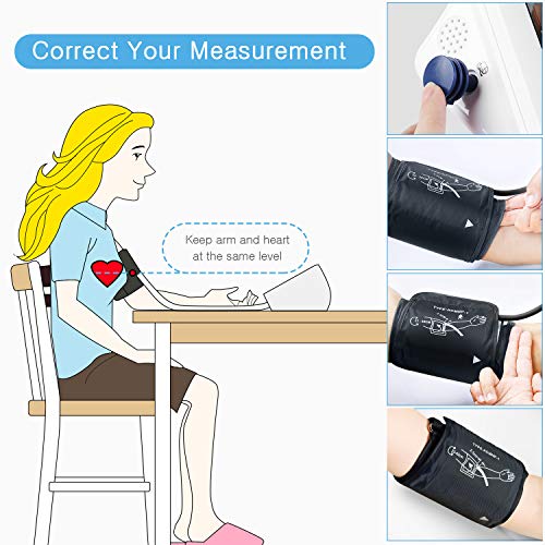 HOMIEE Blood Pressure Monitor with AC Adapter, 4" Large LCD Display