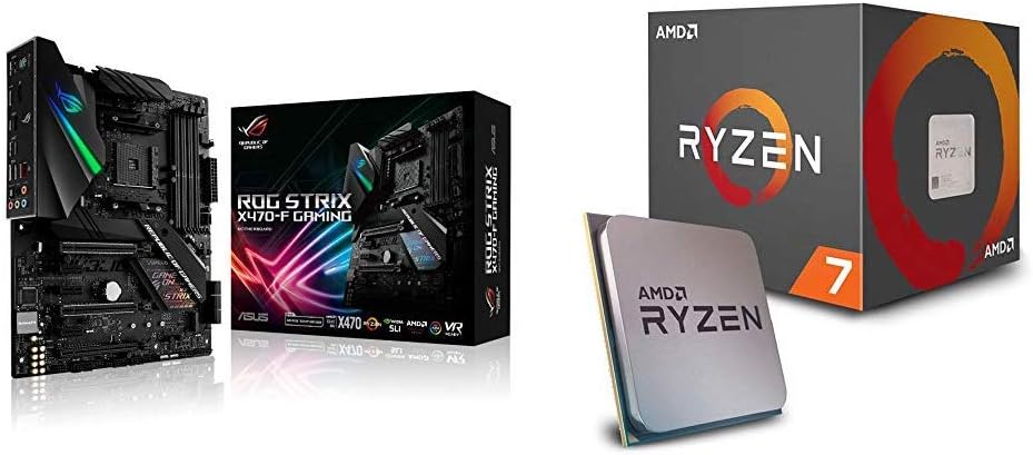 AMD Ryzen 7 2700 Processor with Wraith Spire RGB LED Cooler, and ASUS ROG STRIX X470-F Gaming Motherboard