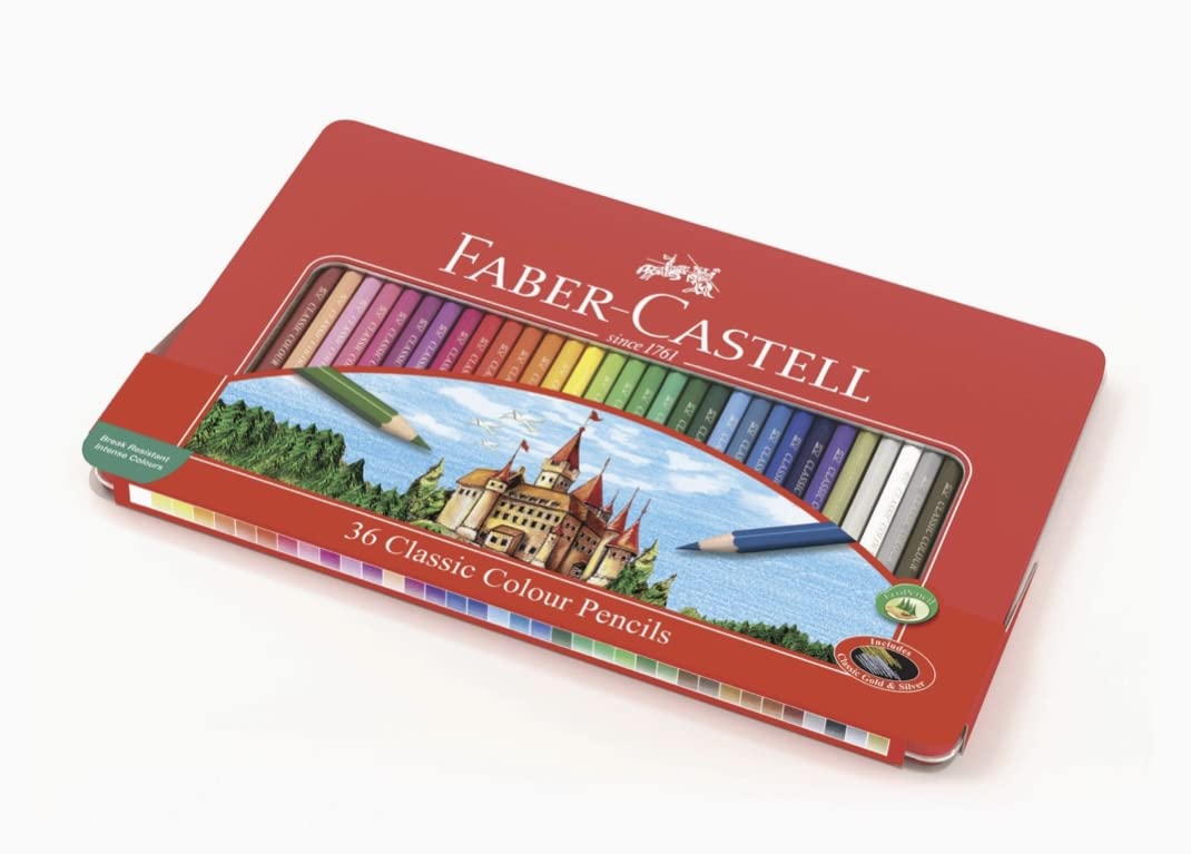 Faber-Castell Classic Colour 115846 Colouring Pencils, 36 Metal Case