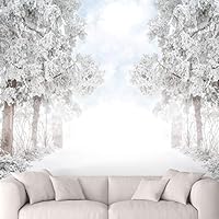 Wall Mural Foggy Forest Removable Self-Adhesive Wallpaper Wall Decoration for Bedroom Living Room - 66x96 inches