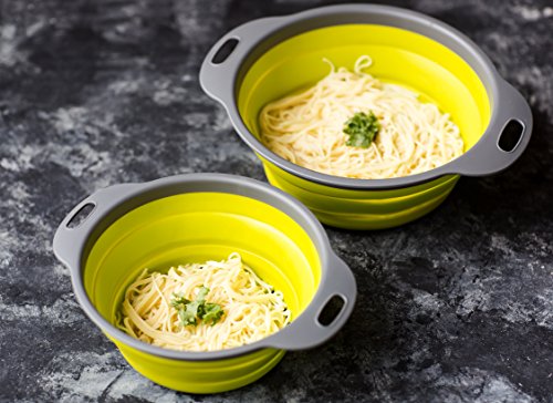 image for Colander Set - 2 Collapsible Colanders (Strainers) Set By Comfify - In