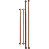Wooden Dowel, 4PCS Dowel Rod Wood Sticks Round Sandalwood 12in 9in Decoration Doweling Rods for Home Crafts DIY Hook Stands Ribbon Wands Banner Pole Closet Holder Bar Clothes Rail