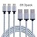 Xcord(TM)3 Pack 6FT Extra Long Micro USB to USB Cable Nylon Braided Charging Cable and Data Sync Cable A Male to Micro B Charge for Android, Samsung, HTC, Motorola, Blackberry Smartphones,Tablets