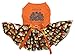 Petitebella Brown Gobble Turkey Till You Wobble Puppy Dog Dress (Orange/Brown Turkeys, Medium)