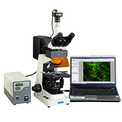 OMAX 40X-1600X Lab EPI-Fluorescence Trinocular Compound Microscope with 10MP USB Camera