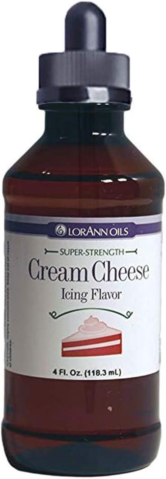 LorAnn Cream Cheese Icing SS Flavor, 4 ounce bottle - Includes a threaded Glass Dropper