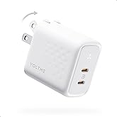 VOLTME USB C Charger 45W, GaN PPS Dual USB C Fast Charger Super Fast Charging 2.0, Foldable Charger Compatible with iPhone 17/16/15/14Series, Galaxy S24/S23/S22 Series, MacBook Air