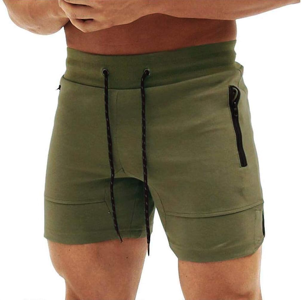 Mens green workout shorts Clearance