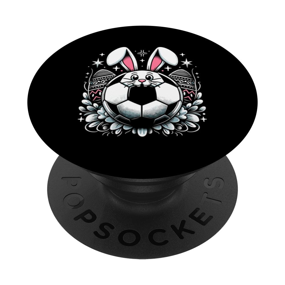 Soccer Bunny Fusion Easter Eggstravaganza Funny easter day PopSockets Swappable PopGrip