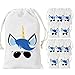 JOYMEMO Bags for Boys, 12 Party Favor Bags Cotton Drawstring Bag 5 x 8 inches, Treat Goodie Bag for Birthday Party Supplies