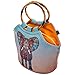 Artovida Artists Collective Lunch Purse | 11 x 15 x 6 Inches Large Reusable Insulated Lunch Tote with Inside Pocket - Design by Monika Strigel (Germany) Elephant - Bamboo