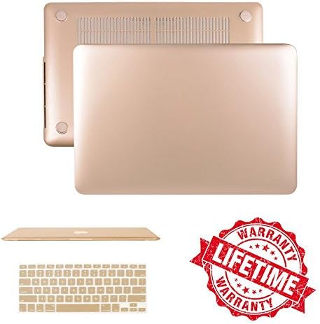 MacBook Pro 15 Case 2017 &amp; 2016 Release, IC ICLOVER Plastic Hard Matte Shell Case &amp; Keyboard Cover Skin for NEWEST Macbook Pro 15 inch A1707 with Retina Display Touch Bar &amp; Touch ID Ver. - Gold