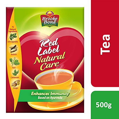 Red Label Natural Care Tea, Made with 5 Ayurvedic Herbs, 500g Esakki