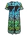 MBJ Womens Print Front and Back Yoke Pleats Dress Top XXXL Green