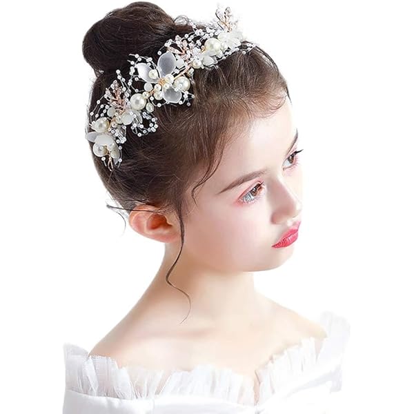 Amazon.com : SAMKY Rhinestone Crystal Pearl Flower Tiara