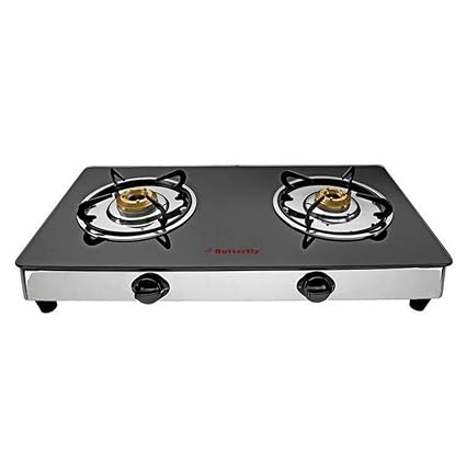 Butterfly LPG Stove, 2 Burners, Silver (L3540D00000)