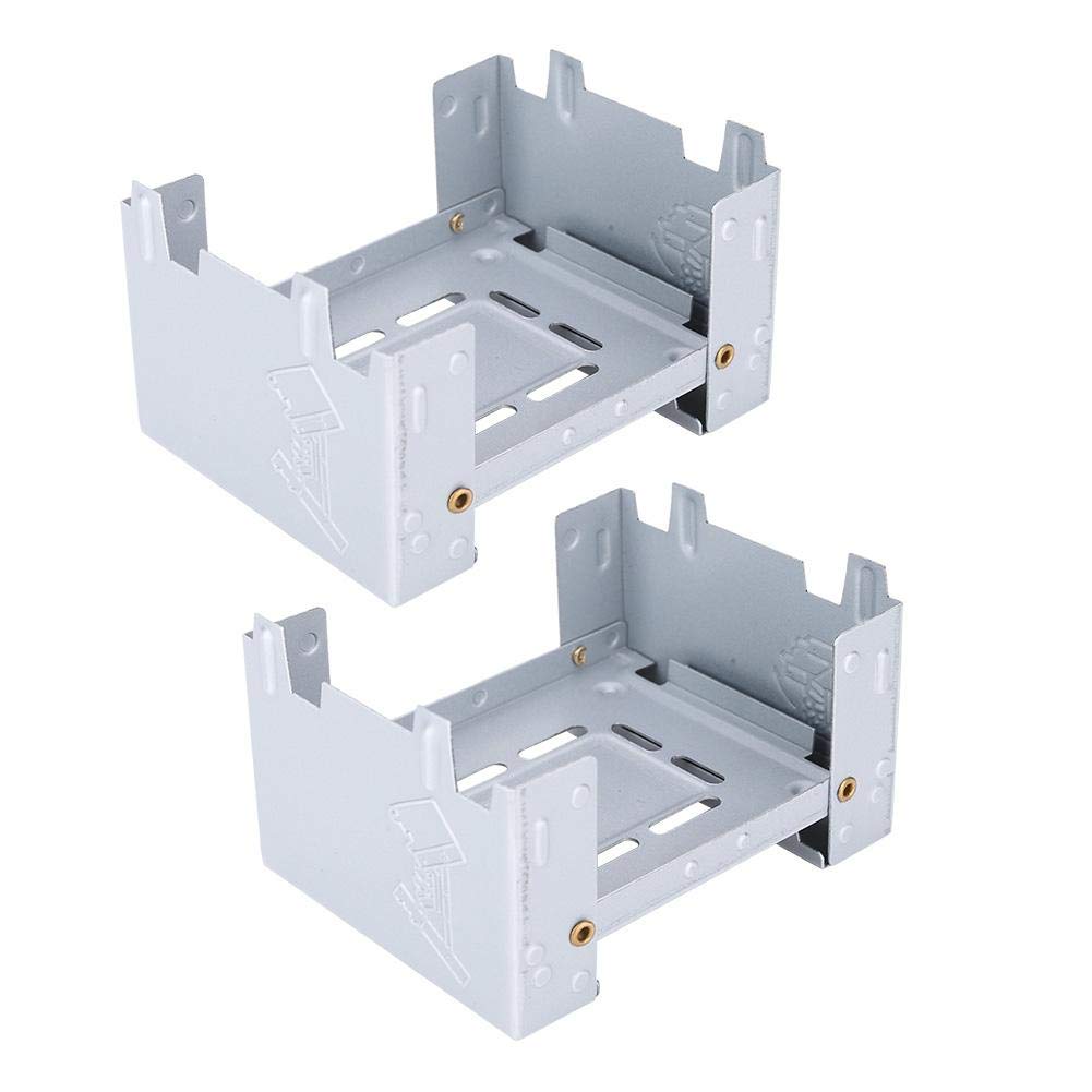 Outdoor Barbecue Stove, 2 Pcs Bumpy Outdoor Portable Barbecue Spirit Grills Folding Stove Barbecue Fish Grills(silver) outdoor dining set