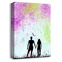 signwin-Canvas Wall Art-Romantic Rainy Day-Canvas Prints Home Artwork Decoration for Living Room,Bedroom - 12x18 inches