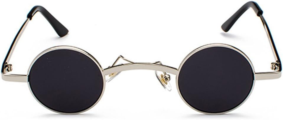 Huicai Small Round Sunglasses Metal frame Polycarbonate Lens Unisex Glasses