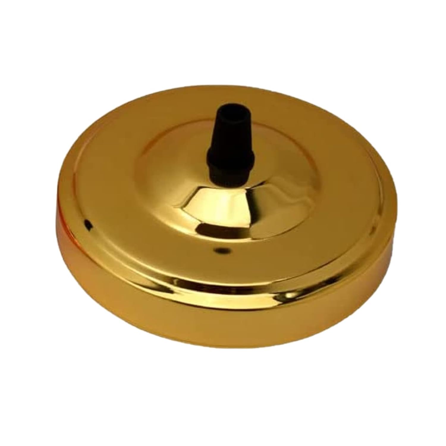 French Gold 108mm Ceiling Light Fitting Plate for Vintage Pendent Lights 108mm Single Point Metal Canopy Cover Antique Side Fitting Ceiling Rose with Accessories for Home Hanging Ceiling Wall Lamp