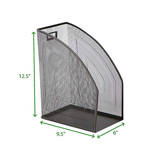 Mind Reader Jumbo Metal Mesh File Organizer 2Pack, Magazine Holder