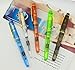 5 PCS Yongsheng 3001 Fountain Pen Demonstrator Color Set,Transparent with Refill Converter Extra Fine Nib for Perfect Writing, Signature, Fashion Design for Men & Women