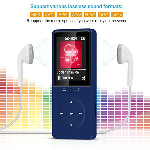 AGPTEK-16GB-MP3-Player-Lossless-Sound-Music-Player-with-FM-RadioVoice-Recorder-Supports-up-to-64GB-80-Hours-PlaybackA20S-Dark-Blue