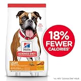 Hill's Science Diet Dry Dog Food, Adult, Light for Healthy Weight & Weight Management, with Chicken Meal & Barley Recipe, 15 lb Bag