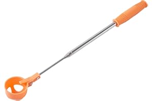 XYLARNOVETH Egg Grabber for Chicken Eggs - Extendable Stainless Steel Egg Picker Tool with Non-Slip Handle, Long Reach Egg Lifter for Collecting Fresh Eggs from Coop, Poultry Nest, and Farm Use