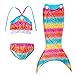 DAXIANG Little Girls 3 Pcs Princess Mermaid Tail Swimmable Bikini Set Swimwear