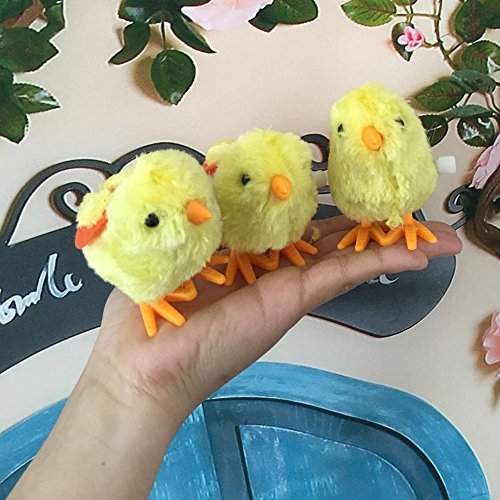image for FORESTIME Wind Up A Chicken-Kids Clockwork Wind Up Hopping Toy Chick C
