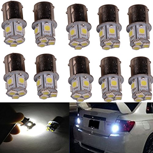 ABy 10PCS White 1156 5050 8SMD LED Replacement Bulb For Turn Signal Light,Reverse Light, Brake Light, Running Light, Tail Light, Corner Light,Parking Light, Side Marker Lights