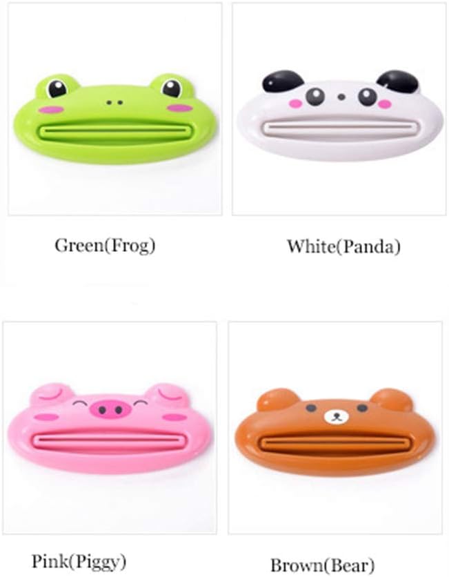 4pcs Toothpaste Dispenser Kids Children Tools Animal Tooth Paste Tube Squeezer Toothpaste Rolling Holder Home Bathroom Supplies,Mixed Hair - Image 4