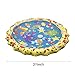 Sprinkle and Splash Play Mat, 39in-Diameter Splash Play Mat, Water Outdoor Mats for Hot Summer Swimming Party Beach Pool Play, Kids Summer Gifts (Blue 1)