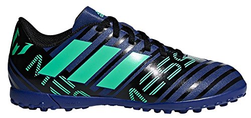 adidas Nemeziz Messi 17.4 Turf Football Boots - Youth - Grey/Blue/Black - UK Kids Shoe Size 5