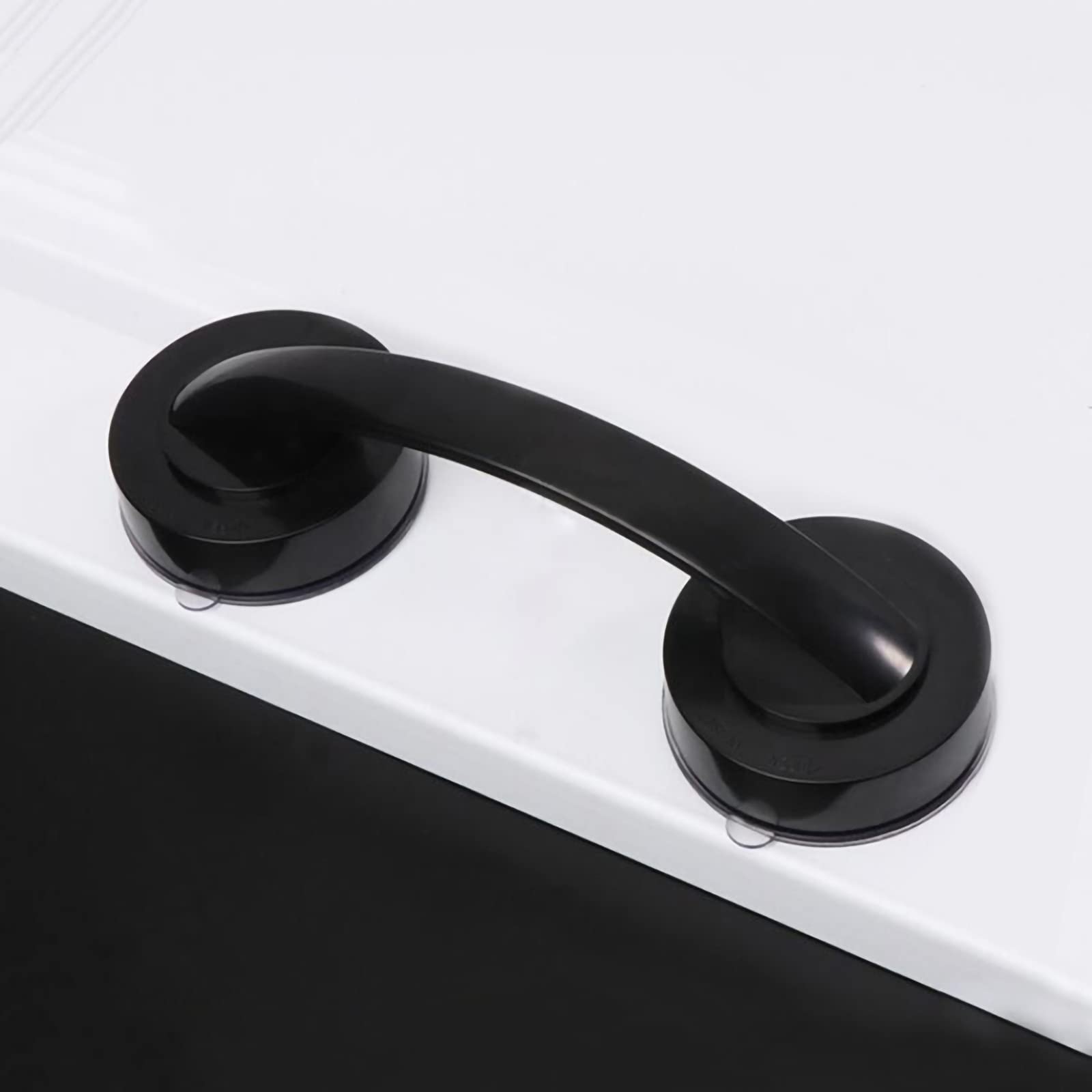 KAFENDA Large Glass Door and Window Handles, Bathroom Sliding Doors, Suction Cups, Shower Grab Bars, cabinets, wardrobes, Non-Marking Handles, Non-Porous Absorption Handles (Black)