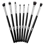 Matto Professional Makeup Eye Brush Set Eyeshadow Brushes 8-Piece(Black)