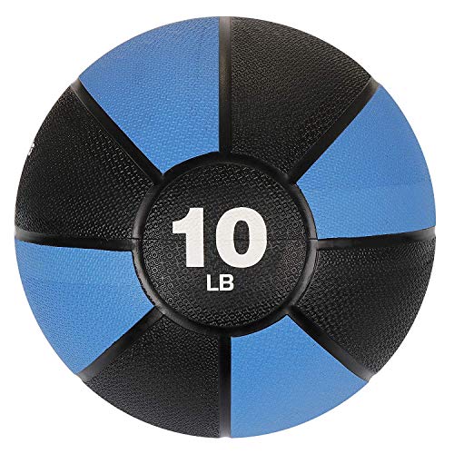 ZENY 10lb Weighted Exercise Ball for Strength and Stability Training