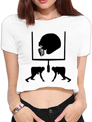 GBKEM American Football 1 Farbig Summer Crop Tops Street Sleeve Tee Bare Midriff Sexy Shirts
