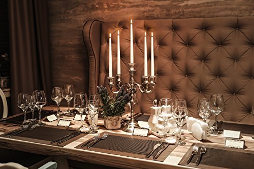 image for Ner Mitzvah 100 Pack Tall Taper Candles - 10 Inch Woolwhite Dripless, 