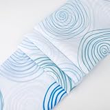 VIROSA Blue Circles Shower Curtain 100% Polyester 180x180 cm Anti Mould view 4