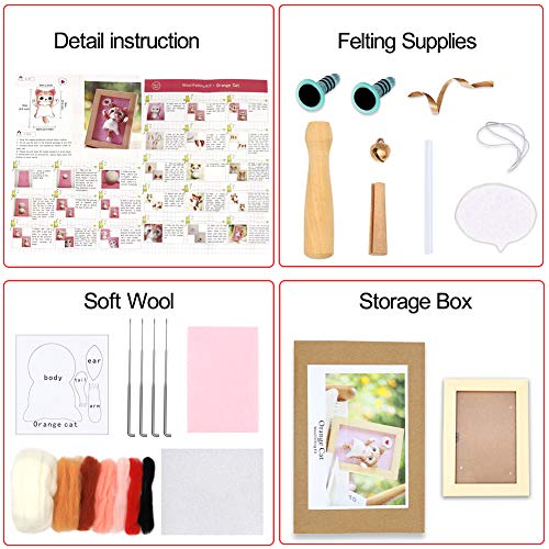 Needle Felting Starter Kit, WEST BAY Needle Felting Animal Kits with